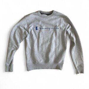 men's champion crewneck sweatshirt in light gray